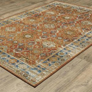 Oriental Weavers Rugs NAPLES NAPLE 1204x Rust/ Blue