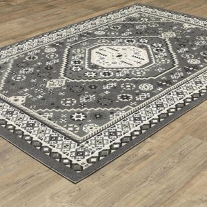 Oriental Weavers Rugs RAYLAN RAYLA ray02 Grey/ Ivory