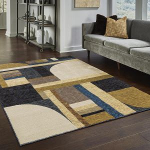 Oriental Weavers Rugs STRADA STRAD str01 Gold/ Blue
