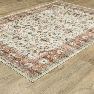 Oriental Weavers Rugs SUMTER SUMTE sum03 Ivory/ Rust