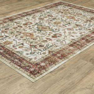 Oriental Weavers Rugs SUMTER SUMTE sum05 Ivory/ Red