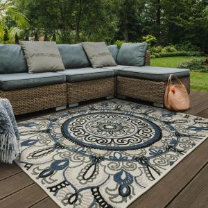 Oriental Weavers Rugs TORREY TORRE 72j Beige/ Blue