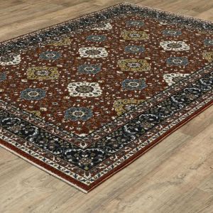 Oriental Weavers Rugs VIVIAN VIVIA vi04b Red/ Navy