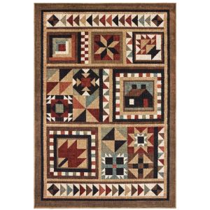 Oriental Weavers Rugs WOODLANDS WOODL 9596a Brown/ Multi