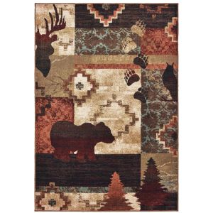 Oriental Weavers Rugs WOODLANDS WOODL 9649a Brown/ Rust