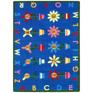 Joy Carpets Rugs Kid Essentials 1542-01 Petal Pushers Multi