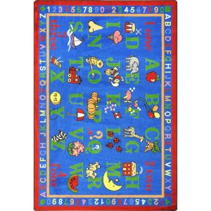 Joy Carpets Rugs Kid Essentials 1422-01 Phonics Fun Multi