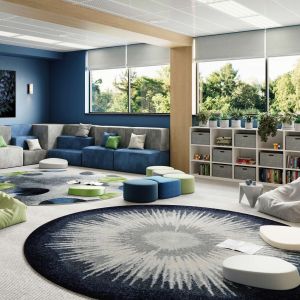 Joy Carpets Rugs Kid Essentials 2152-01 Rare Earth Night Sky