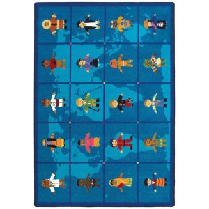 Joy Carpets Rugs Kid Essentials 1546-01 Reach Across the World Multi