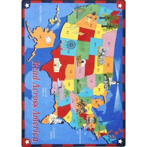 Joy Carpets Rugs Kid Essentials 1547-01 Read Across America Multi