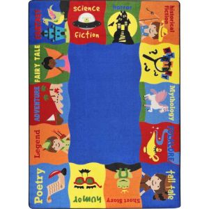 Joy Carpets Rugs Kid Essentials 1854-01 Read Me A Story Multi