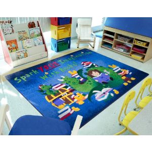 Joy Carpets Rugs Kid Essentials 2059-01 Reading Cave Multi