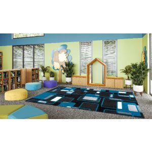 Joy Carpets Rugs Kid Essentials 2070-03 Reflex Sapphire