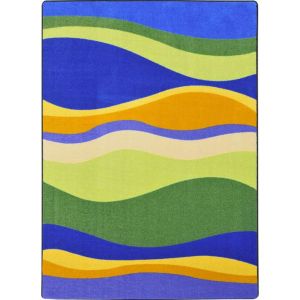 Joy Carpets Rugs Kid Essentials 1893-01 Riding Waves Multi