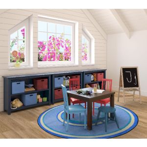 Joy Carpets Rugs Kid Essentials 1726-02 Ripples Boy Blue