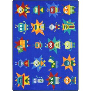 Joy Carpets Rugs Kid Essentials 1876-01 Robot Invasion Multi