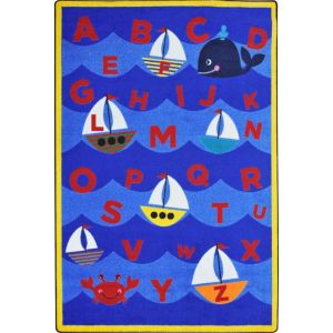 Joy Carpets Rugs Kid Essentials 1913-01 Sailor's Alphabet Multi