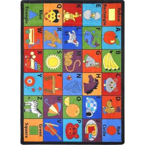 Joy Carpets Rugs Kid Essentials 1633-01 Say My Name Multi