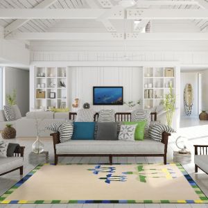 Joy Carpets Rugs Summer Solstice 1638-01 Sea Turtle Cove Multi