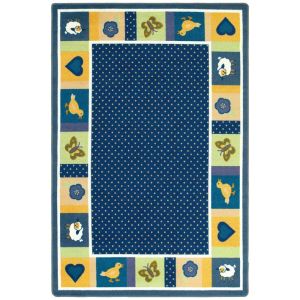 Joy Carpets Rugs Kid Essentials 1538-01 Seeing Spots Bold blue