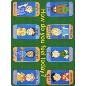 Joy Carpets Rugs Kid Essentials 1433-01 Signs of Emotions Multi