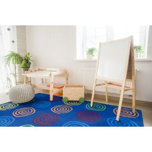 Joy Carpets Rugs Kid Essentials 2012-01 Simply Swirls Rainbow