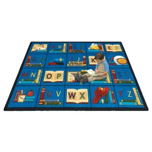 Joy Carpets Rugs Kid Essentials 1544-01 Sit & Read Multi
