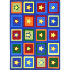 Joy Carpets Rugs Kid Essentials 1969-01 Sitting Stars Multi