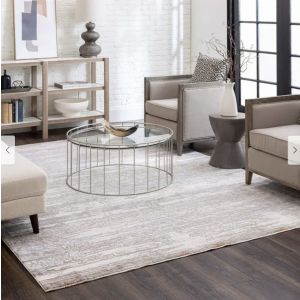 Karastan Rugs Solitude R1040 9601 Cream Dark Grey