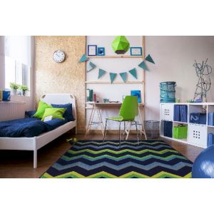 Joy Carpets Rugs Kid Essentials 1861-02 Sonic Navy