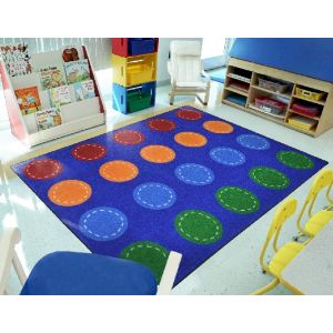 Joy Carpets Rugs Kid Essentials 1955-01 Spaces and Places Multi