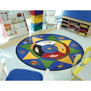 Joy Carpets Rugs Kid Essentials 1554-01 Spirit of Truth Multi