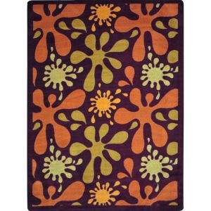 Joy Carpets Rugs Kid Essentials 1572-02 Splat Burgundy