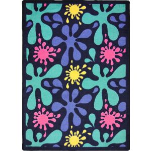 Joy Carpets Rugs Kid Essentials 1572-01 Splat Navy