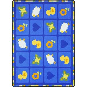 Joy Carpets Rugs Kid Essentials 1890-01 Spring Things Blue