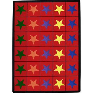 Joy Carpets Rugs Kid Essentials 1458-01 Star Space Multi