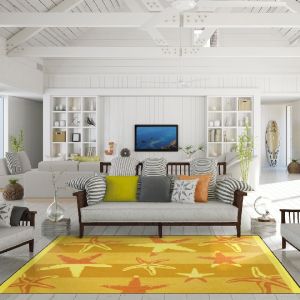 Joy Carpets Rugs Summer Solstice 1643-01 Starfish Multi