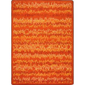 Joy Carpets Rugs Kid Essentials 1725-01 Static Electricity Orange