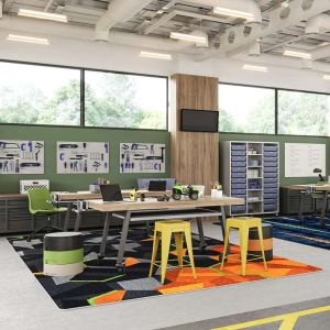 Joy Carpets Rugs Kid Essentials 2134-02 Stealth Tangerine