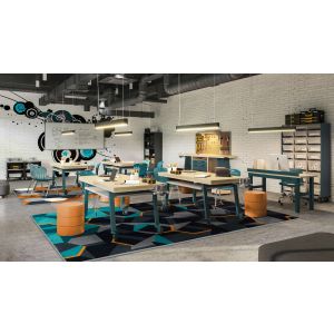 Joy Carpets Rugs Kid Essentials 2134-01 Stealth Teal