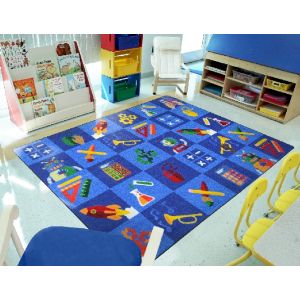 Joy Carpets Rugs Kid Essentials 1956-01 STEAM into Learning Multi
