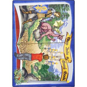 Joy Carpets Rugs Kid Essentials 1567-01 Step Into A Good Book Multi