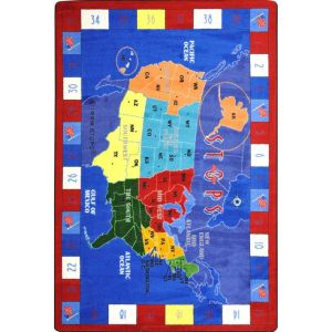Joy Carpets Rugs Kid Essentials 1411-01 STOPS Multi