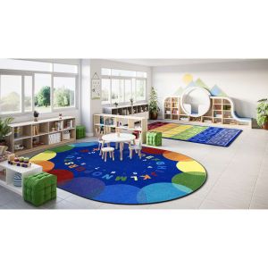 Joy Carpets Rugs Kid Essentials 2182- Take A Seat Multi