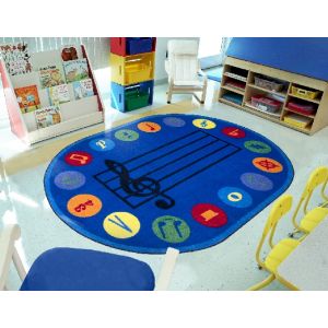 Joy Carpets Rugs Kid Essentials 2050-01 Take Note Multi