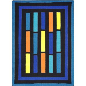 Joy Carpets Rugs Kid Essentials 1722-01 Traffic Jam Blue