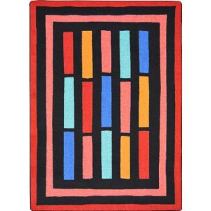 Joy Carpets Rugs Kid Essentials 1722-02 Traffic Jam Red