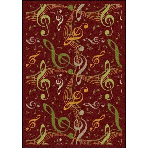 Joy Carpets Rugs Kid Essentials 1573-01 Virtuoso Burgundy