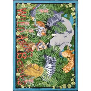Joy Carpets Rugs Kid Essentials 1494-01 Wild About Books Multi